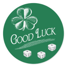 Green Good Lucky Bunco Dice