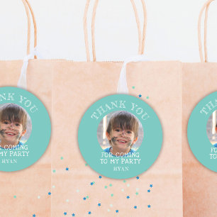 Pegatina Redonda Green Gracias, Birthday Boy Photo