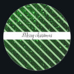 Pegatina Redonda Green Happy xmas glitter luxe background<br><div class="desc">This design is inspired by modern art,  with elegant and trendy graphics,  with vibrant colors of good taste for all kinds of  celebration,  ideal design for Christmas,  birthdays,  Father's Day and Valentine's Day,  Easter or celebration</div>