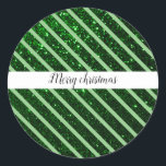 Pegatina Redonda Green Happy xmas glitter luxe background<br><div class="desc">This design is inspired by modern art,  with elegant and trendy graphics,  with vibrant colors of good taste for all kinds of  celebration,  ideal design for Christmas,  birthdays,  Father's Day and Valentine's Day,  Easter or celebration</div>
