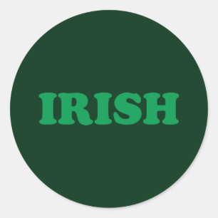 Pegatina Redonda Green irlandés del Día de San Patricio