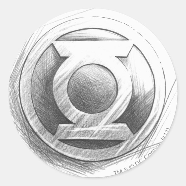 Pegatina Redonda Green Lantern Insignia (Anverso)
