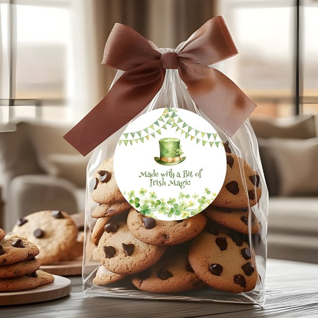 Pegatina Redonda Green Watercolor Shamrock St Patrick's Day Party (Green Watercolor Shamrock St Patrick's Day Party Classic Round Sticker
)