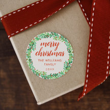 Green Wreath Merry Christmas