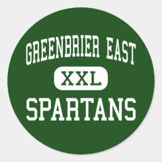 Pegatina Redonda Greenbrier East - Espartanos - Alto - Lewisburg
