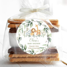 Greenery Jungle Animals Baby Shower Gracias