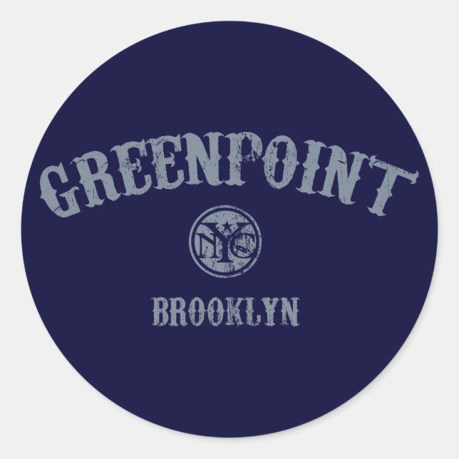 Pegatina Redonda Greenpoint (Anverso)