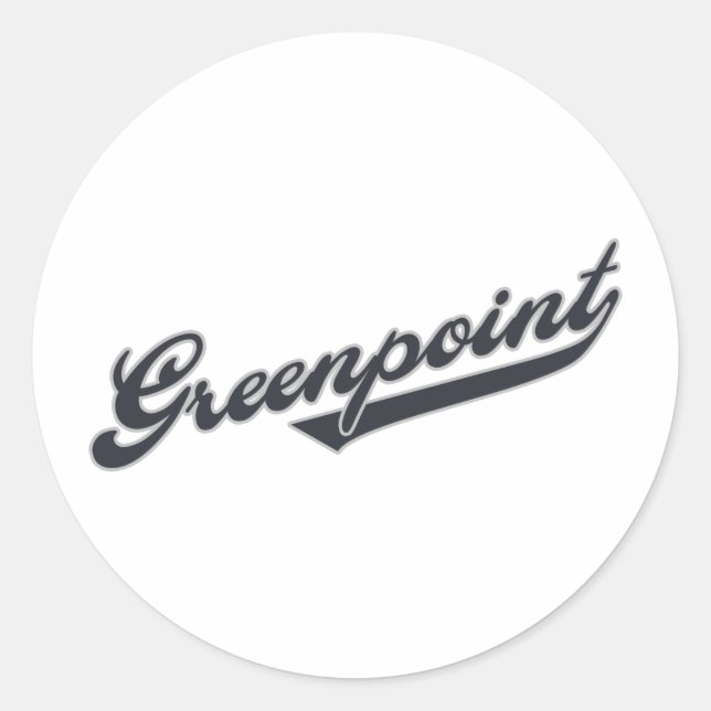 Pegatina Redonda Greenpoint (Anverso)