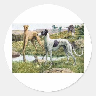 Pegatina Redonda Greyhound