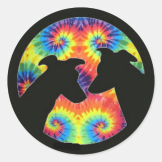 Pegatina Redonda Greyhound