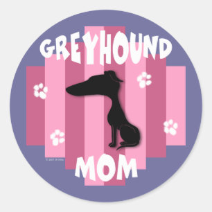 Pegatina Redonda Greyhound Mom Pegatinas