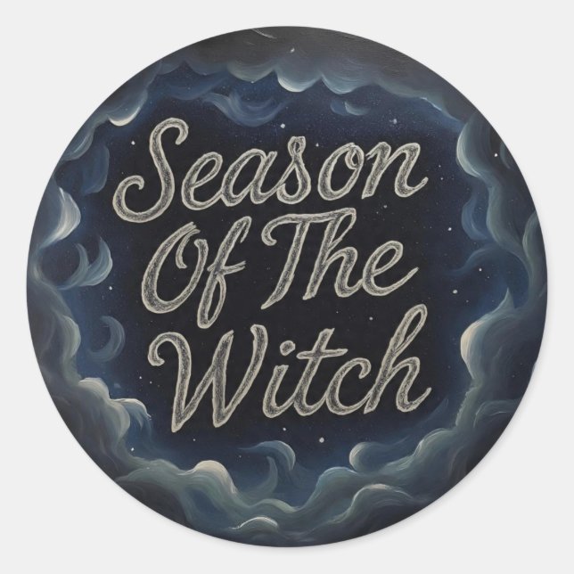 Pegatina Redonda GreySeasonOfTheWitch  (Anverso)