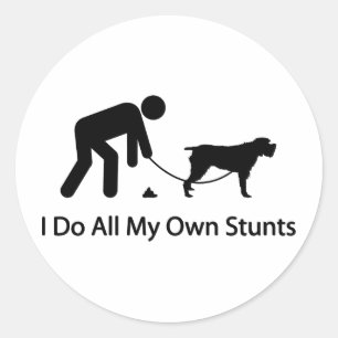 Pegatina Redonda Griffon puntiagudo con cable