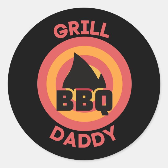 PEGATINA REDONDA GRILL DADDY (Anverso)