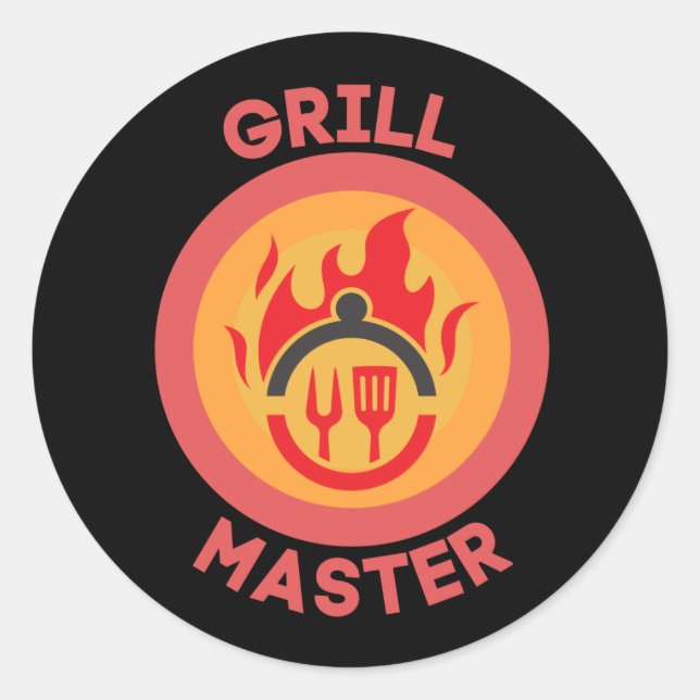 PEGATINA REDONDA GRILL MASTER (Anverso)