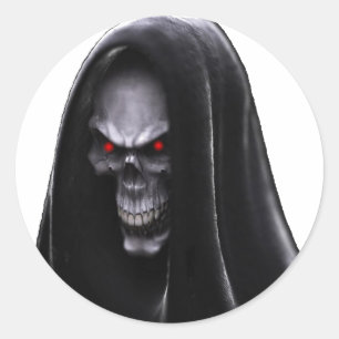 Pegatina Redonda Grim Reaper