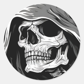 Pegatina Redonda Grim Reaper