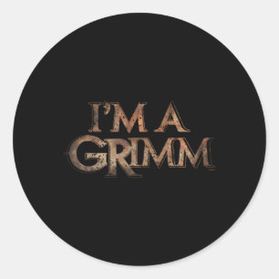 Pegatina Redonda Grimm, Soy Un Grimm