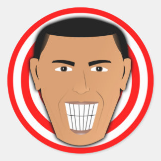 Pegatina Redonda GrinningObama