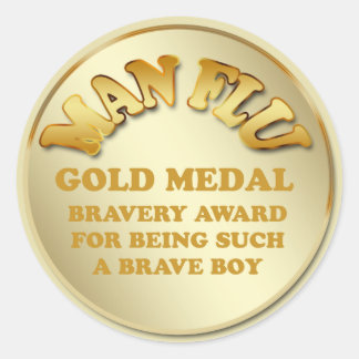 Pegatina Redonda Gripe masculina