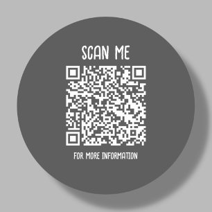 Pegatina Redonda Gris   Análisis de código QR de negocio