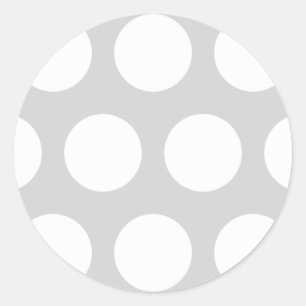 Pegatina Redonda Gris claro con puntos