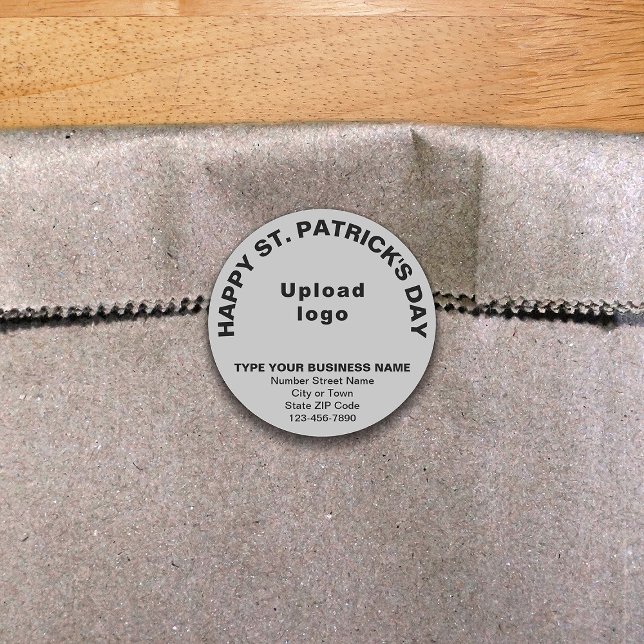 Pegatina redonda gris del Día de San Patricio para (Subido por el creador)