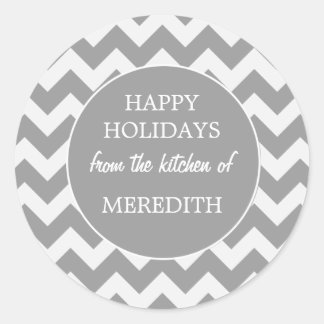 Pegatina Redonda Gris desde la cocina de hacer