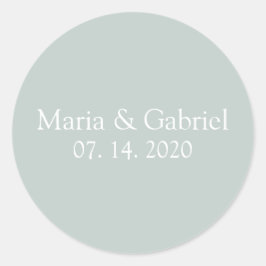 Pegatina Redonda Gris verde turbio personalizado