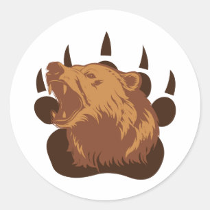 Pegatina Redonda Grizzle