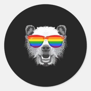 Pegatina Redonda Grizzly Bear Pride