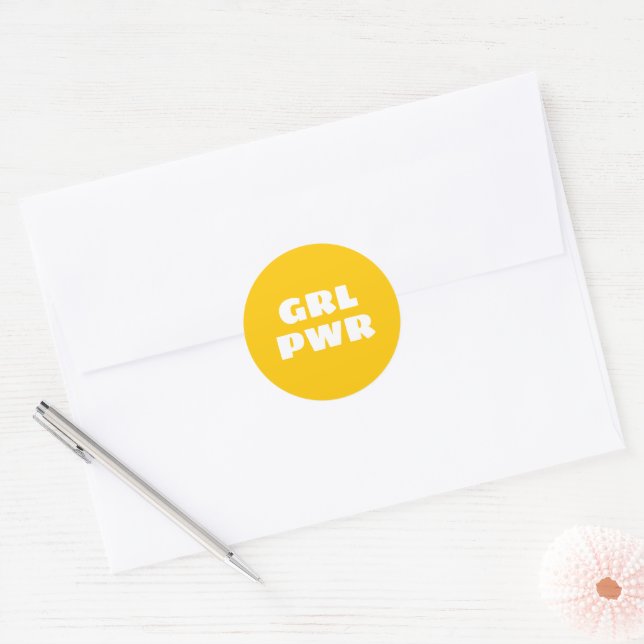 PEGATINA REDONDA GRL PWR - (Sobre)