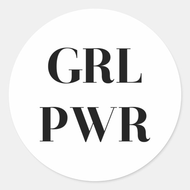 PEGATINA REDONDA GRL PWR (Anverso)