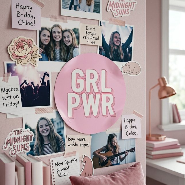 PEGATINA REDONDA GRL PWR (Subido por el creador)