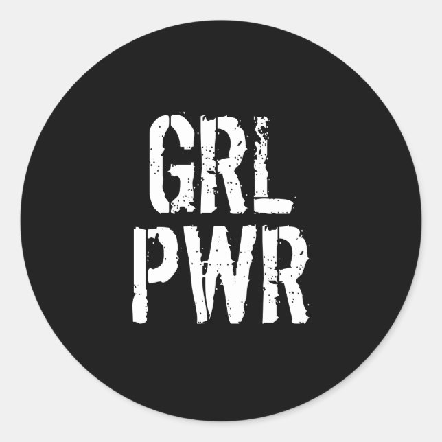 PEGATINA REDONDA GRL PWR - (Anverso)