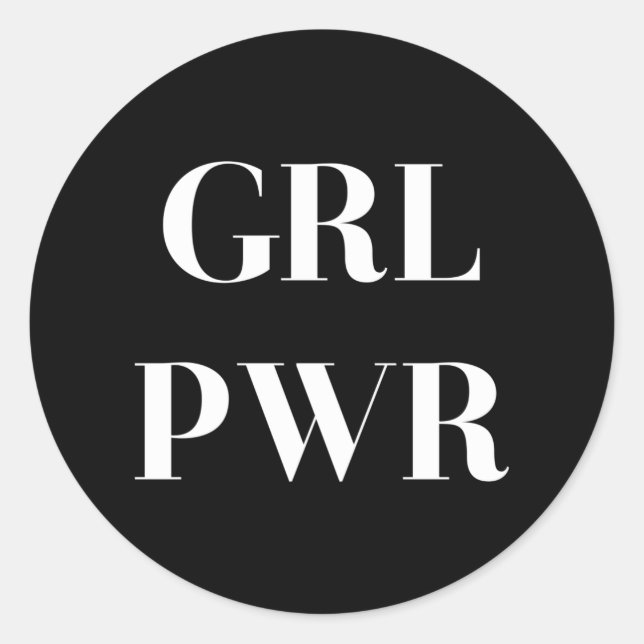 PEGATINA REDONDA GRL PWR (Anverso)