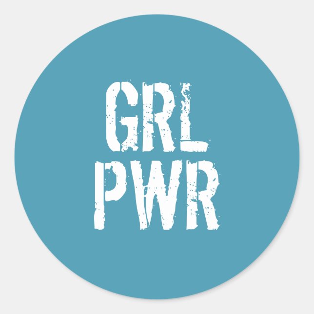 PEGATINA REDONDA GRL PWR - (Anverso)