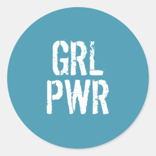 PEGATINA REDONDA GRL PWR -