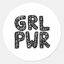 GRL PWR Chica Power Typography Art