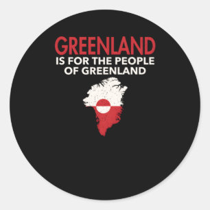 Pegatina Redonda Groenlandia Es Para El Pueblo De Groenlandia