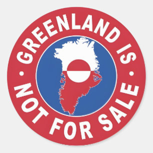 Pegatina Redonda Groenlandia no está en venta