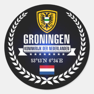 Pegatina Redonda Groningen