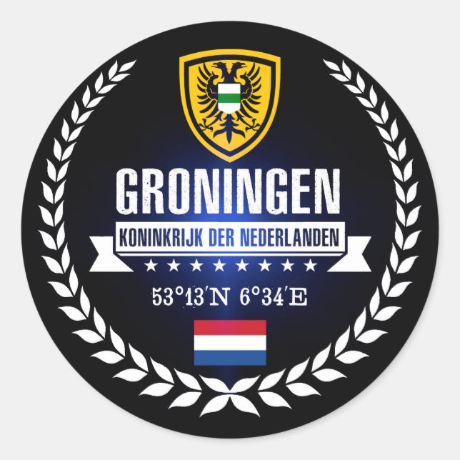 Pegatina Redonda Groningen (Anverso)