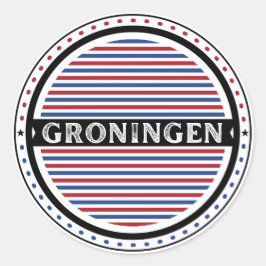 Pegatina Redonda Groningen City Pride Emblem – Dutch Identity