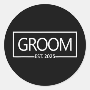 Pegatina Redonda Groom Est. 2025