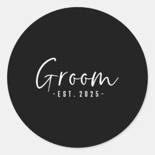 Pegatina Redonda Groom Est 2025 Futuro Esposo Contratado Regalos En