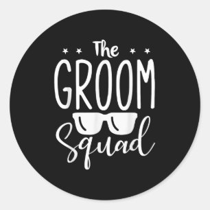 Pegatina Redonda Groom Squad Boda Groomsmen