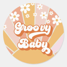 Groovy Baby Retro Sunshine Hippie Baby Shower