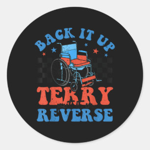 Pegatina Redonda Groovy Back Up Terry Se Lo Puso En Fuego Inverso 4