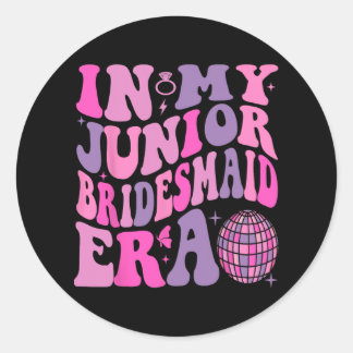 Pegatina Redonda Groovy En Mi Novia De Novias Boda Bride E